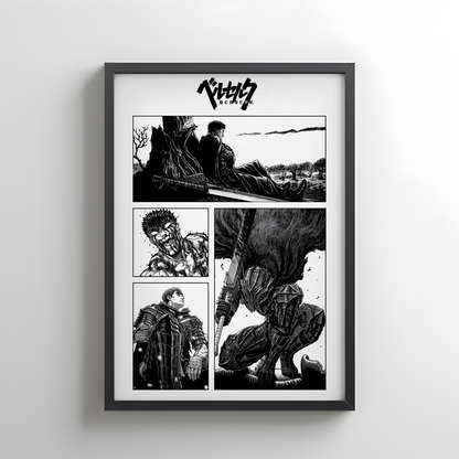 Berserk Guts Poster - Minimalist Wall art