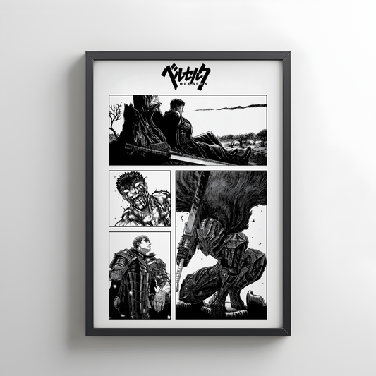 Berserk Guts Poster - Minimalist Wall art